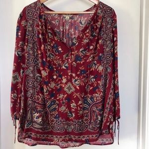 Lucky brand Flowing Paisley Top